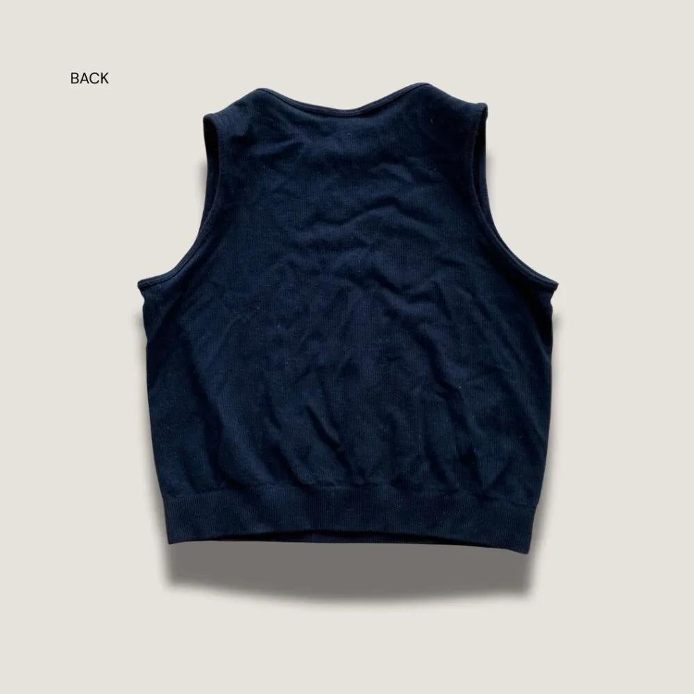 Black Ribbed Crop Top - Picture 4 of 4